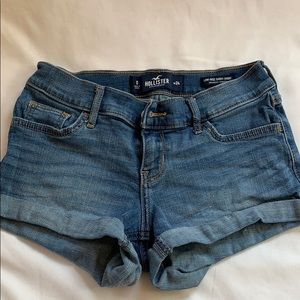Hollister Sz0 blue denim low rise short shorts